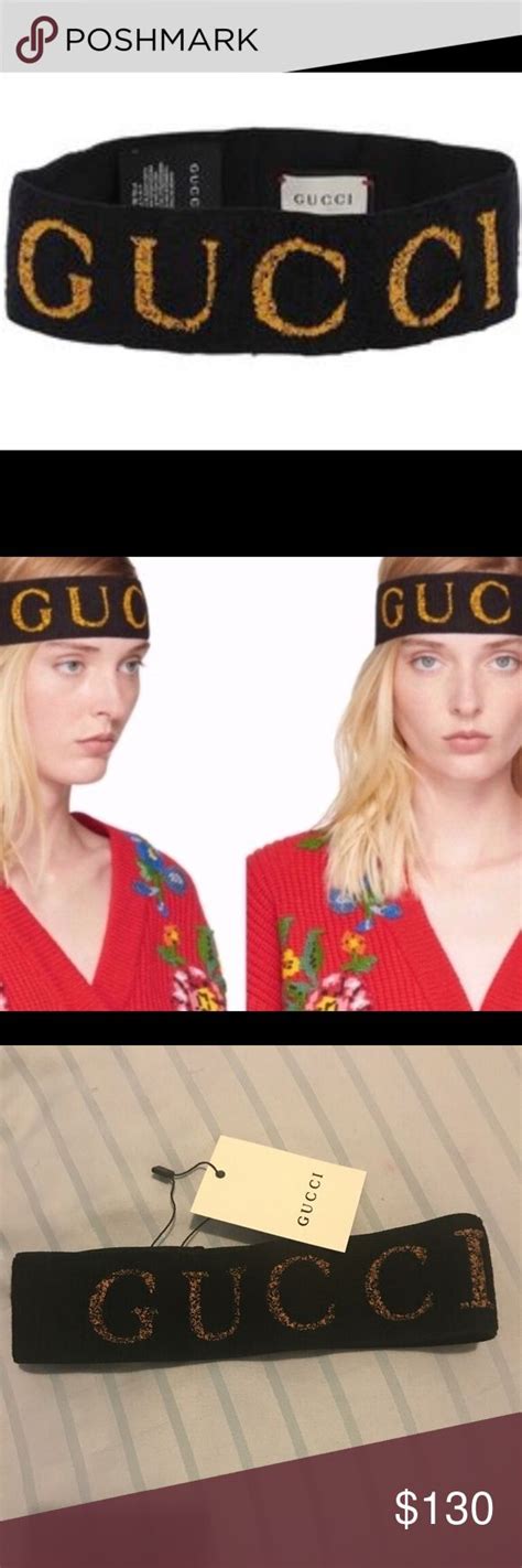 black gucci headband real|Gucci denim headband.